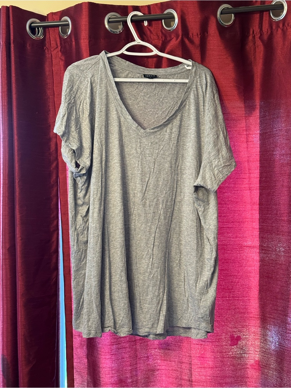 torrid Gray Heather V-Neck Tee